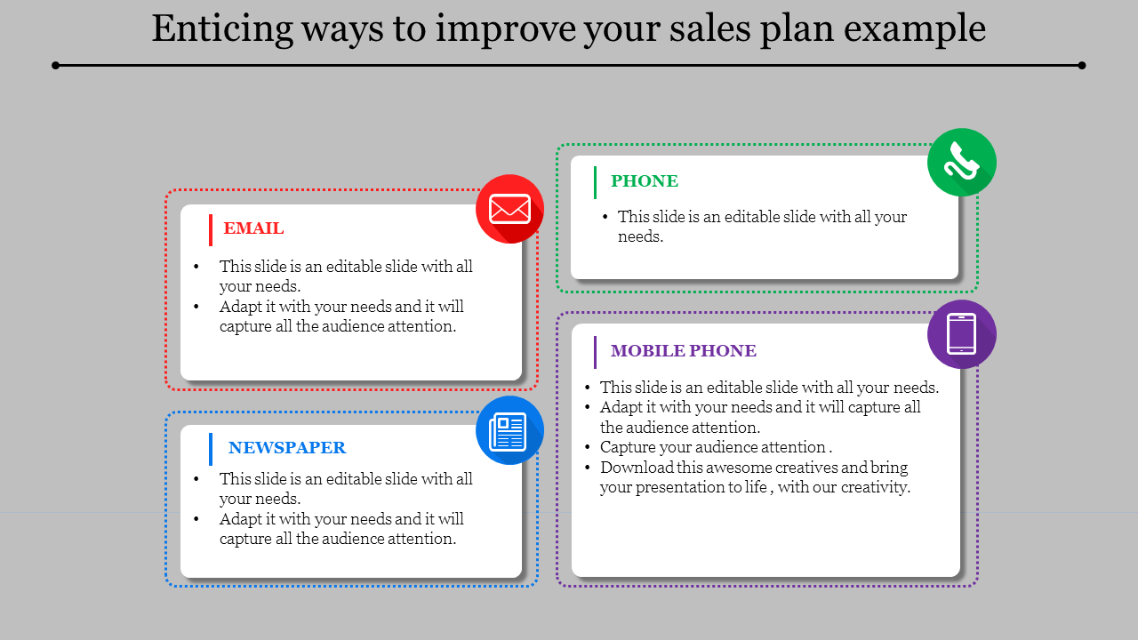 Sales Plan Point Template Presentation